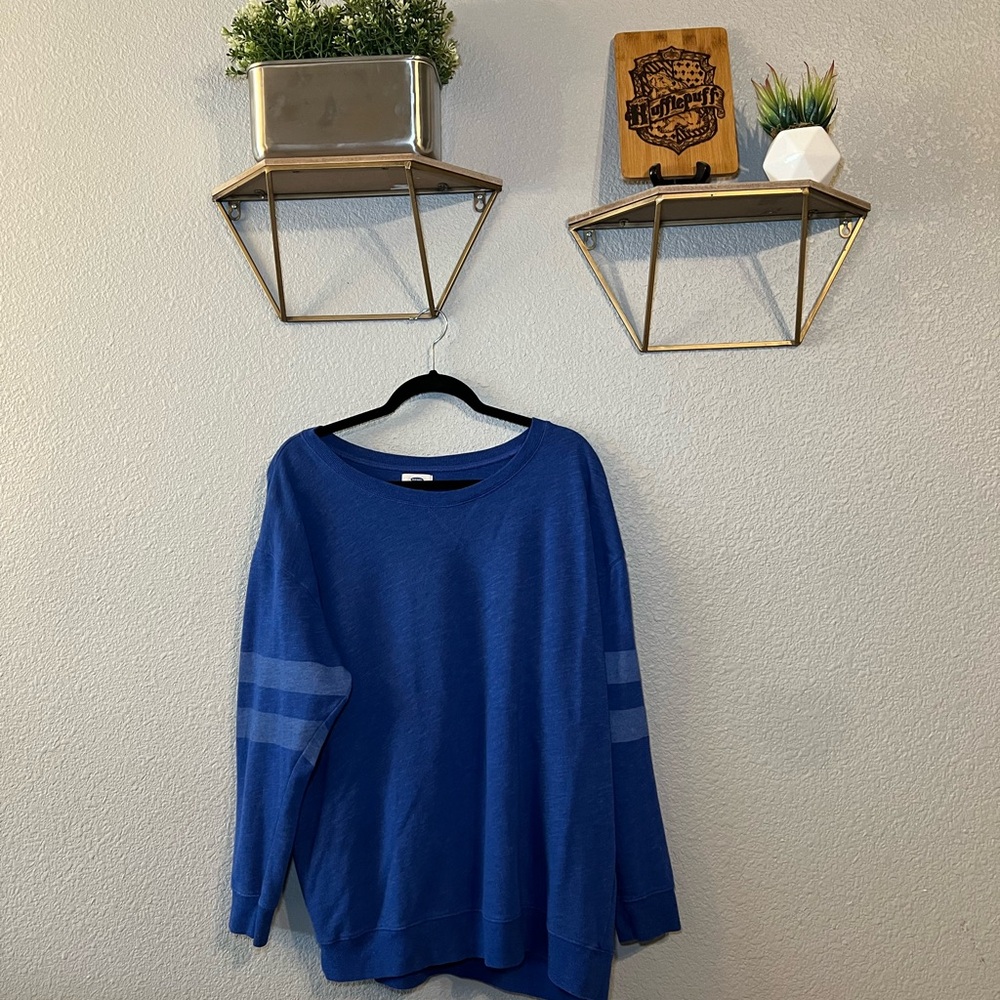 Old Navy Women's Blue Crew Neck Sweater